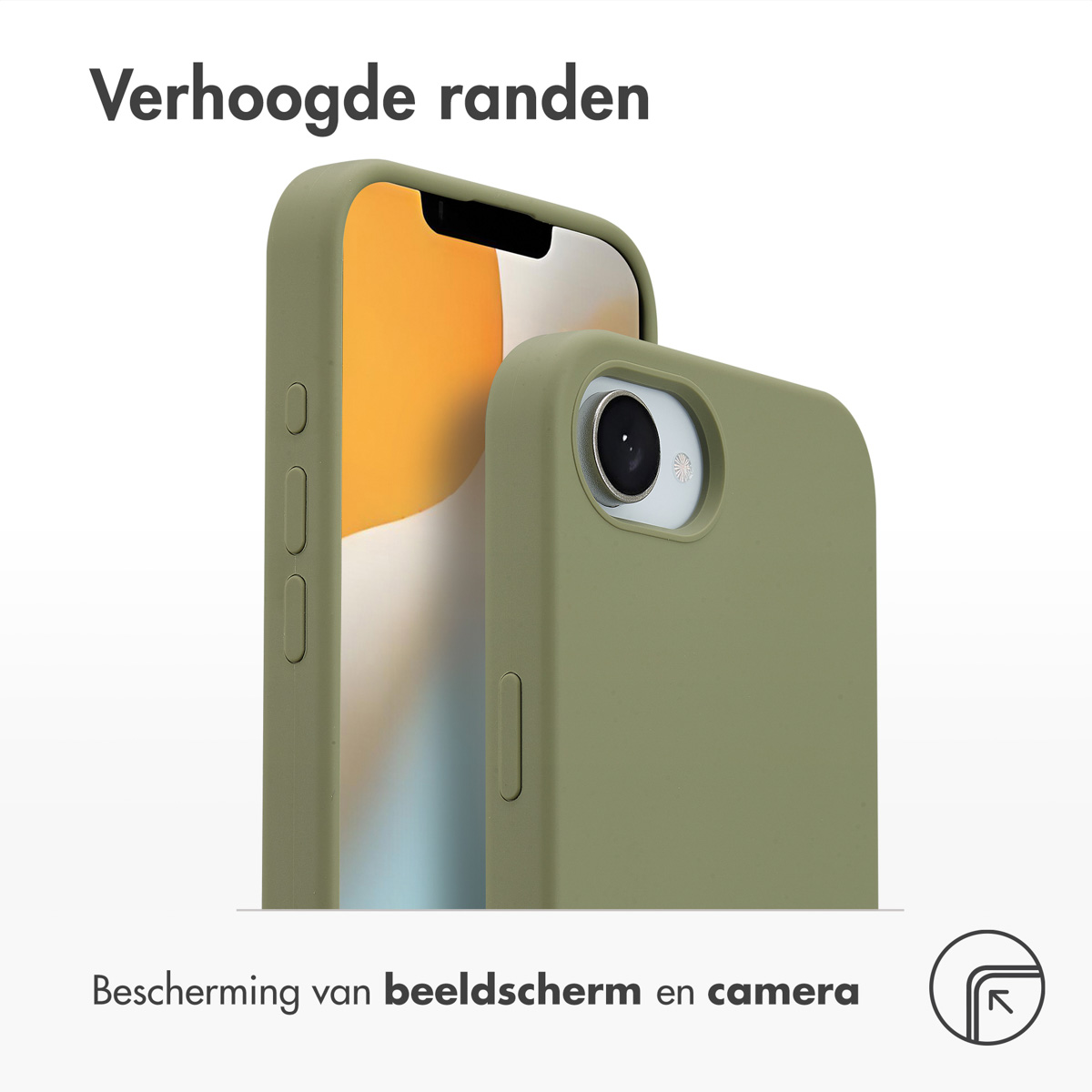 Accezz Liquid Silicone Backcover met MagSafe Apple iPhone 16e - Cooper Green - Afbeelding 2