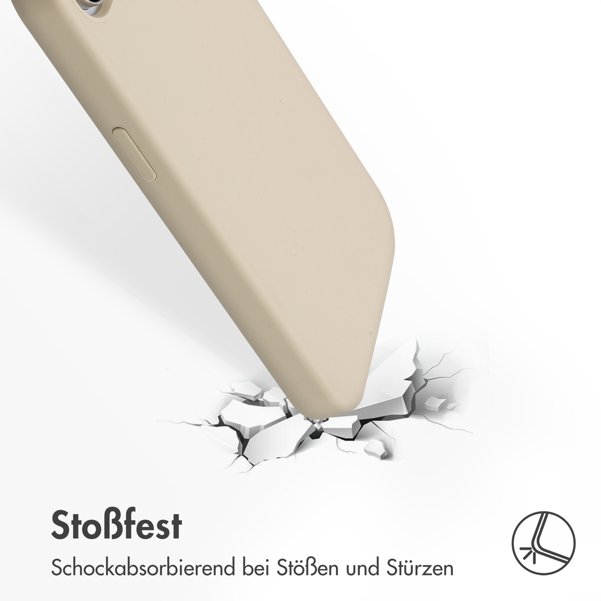 Accezz Liquid Silicone Backcover met MagSafe Apple iPhone 16e - Stone - Afbeelding 9