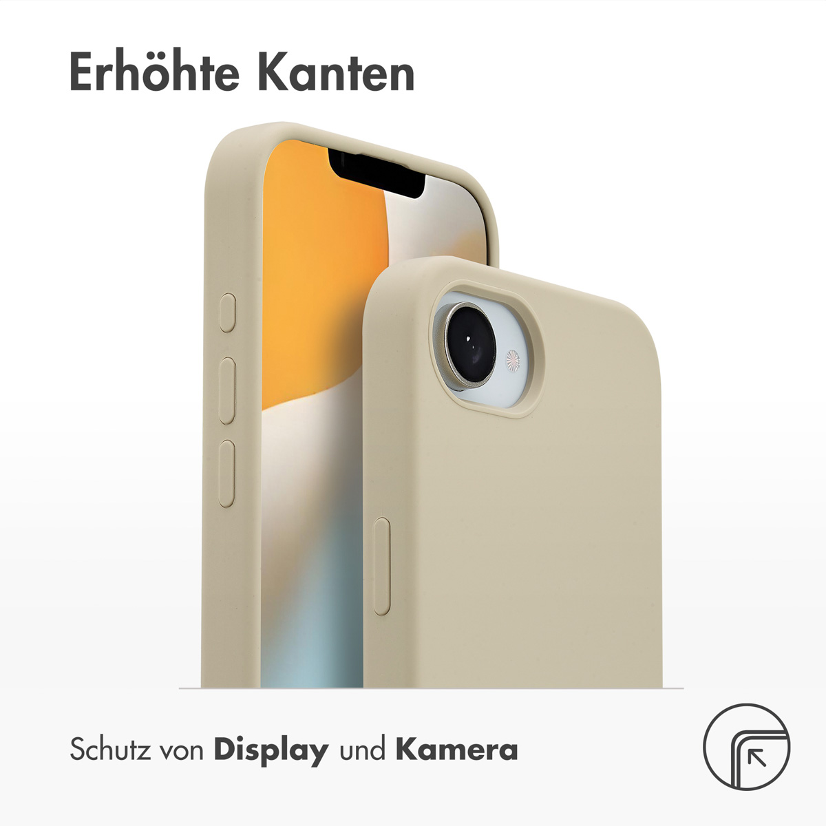 Accezz Liquid Silicone Backcover met MagSafe Apple iPhone 16e - Stone - Afbeelding 8