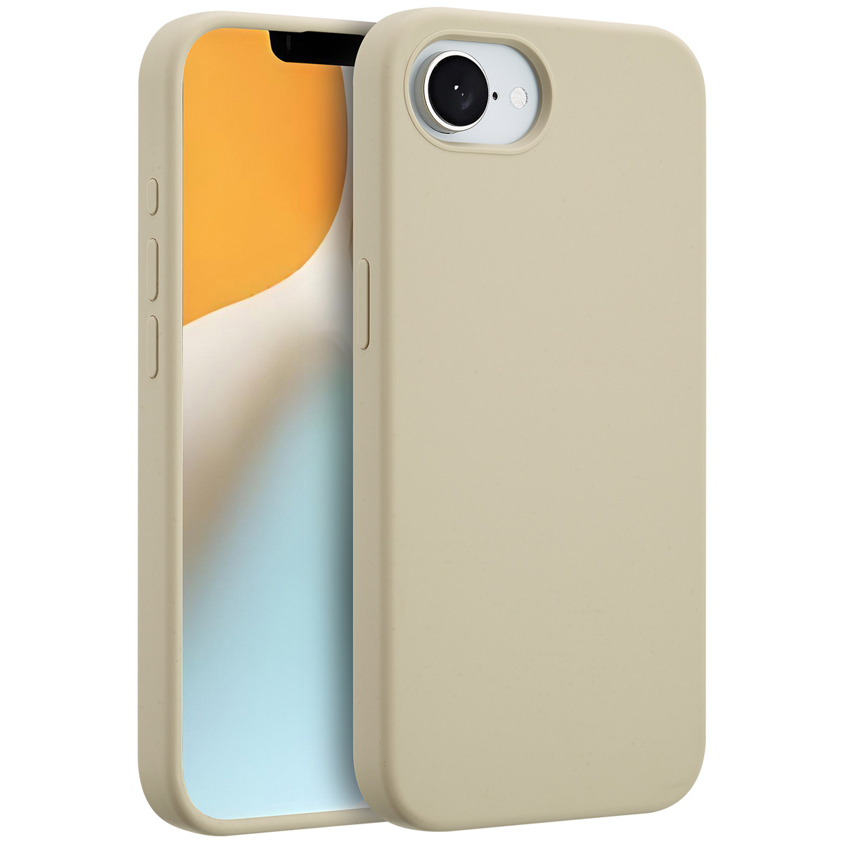 Accezz Liquid Silicone Backcover met MagSafe Apple iPhone 16e - Stone - Afbeelding 4
