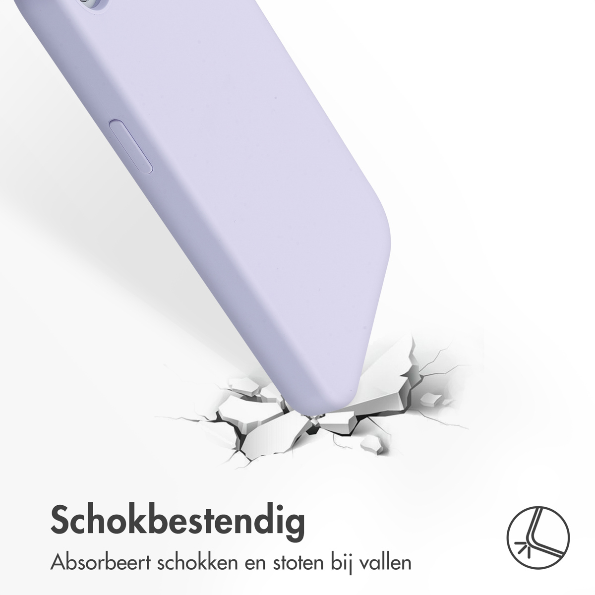 Accezz Liquid Silicone Backcover met MagSafe Apple iPhone 16e - Paars - Afbeelding 3