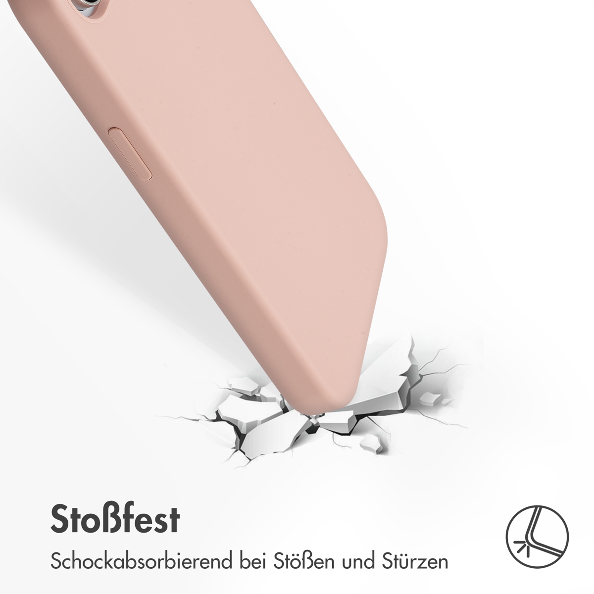 Accezz Liquid Silicone Backcover met MagSafe Apple iPhone 16e - Roze - Afbeelding 9