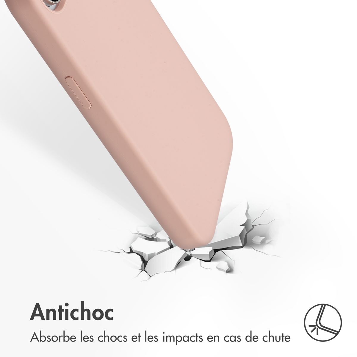 Accezz Liquid Silicone Backcover met MagSafe Apple iPhone 16e - Roze - Afbeelding 6