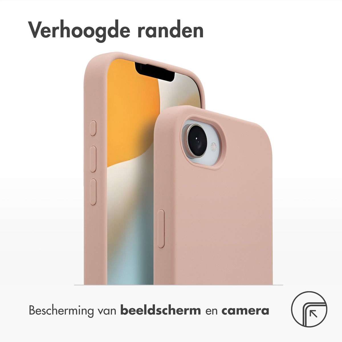 Accezz Liquid Silicone Backcover met MagSafe Apple iPhone 16e - Roze - Afbeelding 2