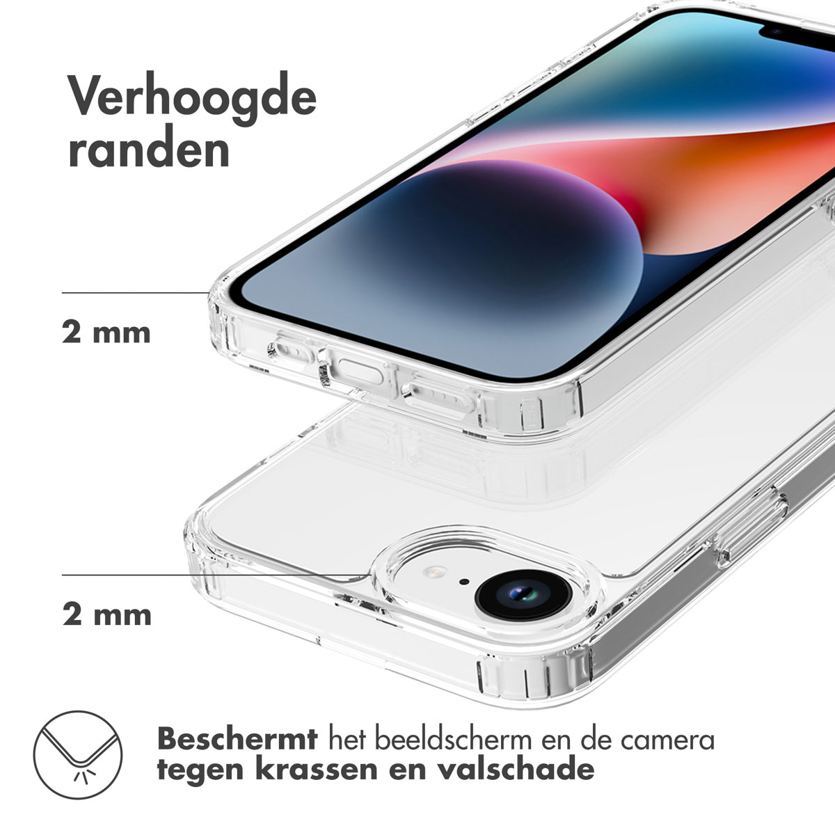 Accezz Xtreme Impact Backcover Apple iPhone 16e - Transparant - Afbeelding 7