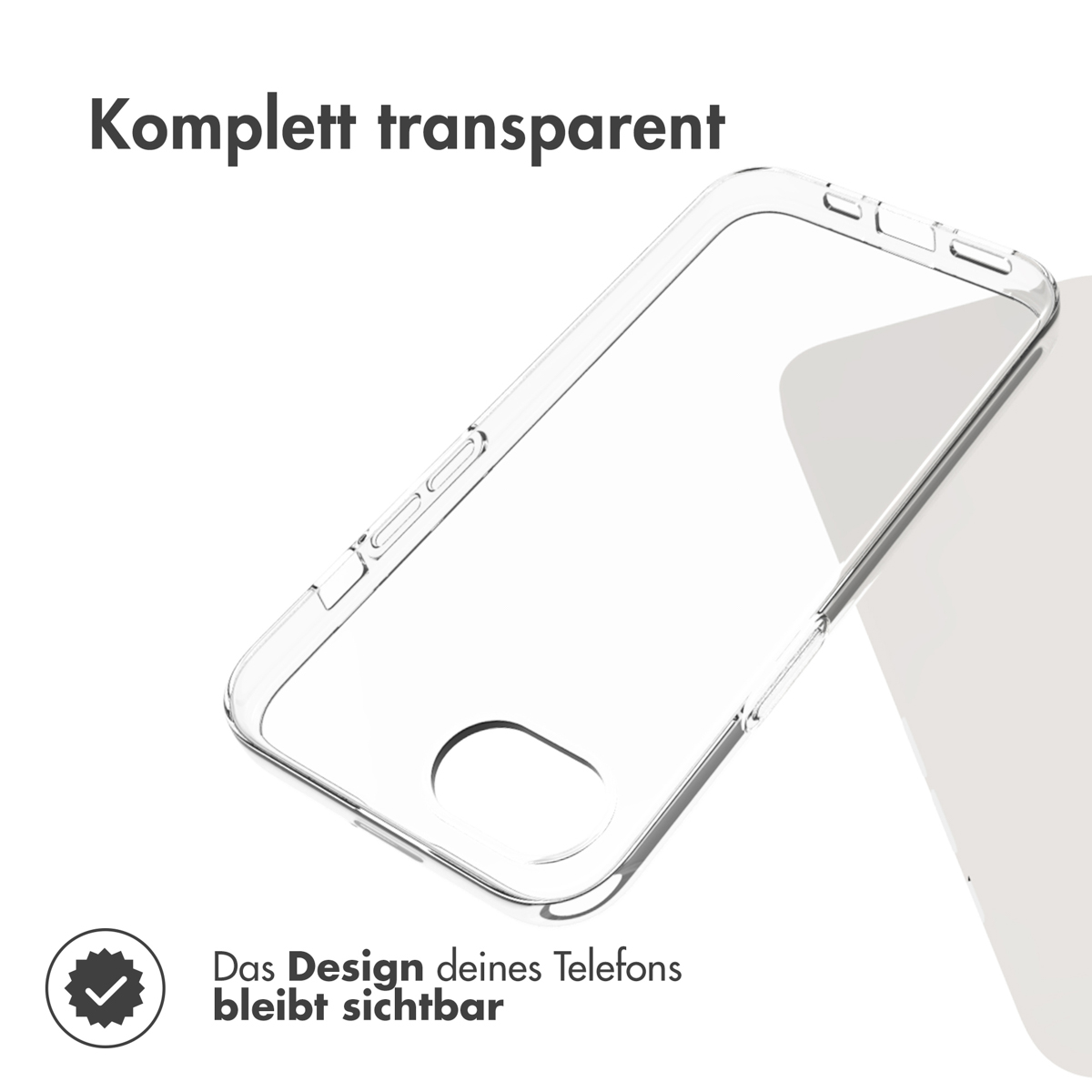 Accezz Clear Backcover Apple iPhone 16e - Transparant - Afbeelding 4