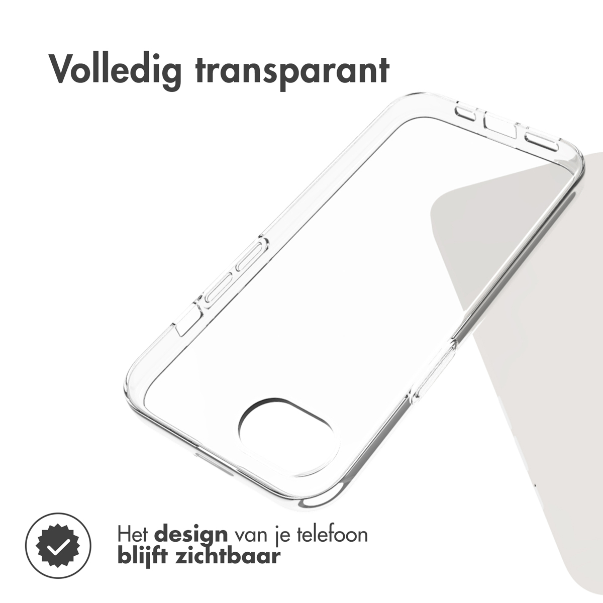 Accezz Clear Backcover Apple iPhone 16e - Transparant - Afbeelding 6