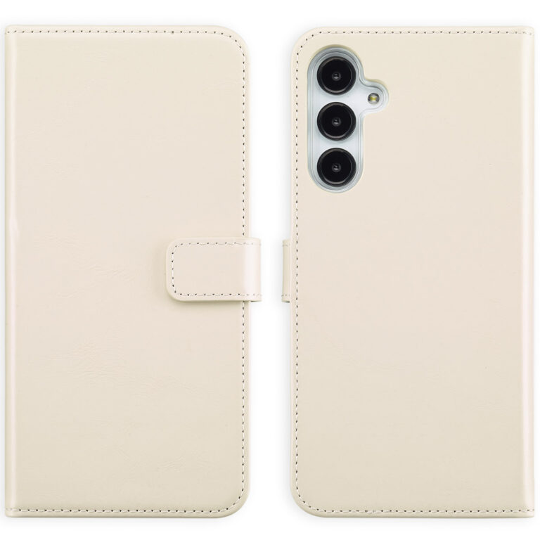 Selencia Echt Lederen Bookcase Samsung Galaxy A16 - Greige - Afbeelding 3