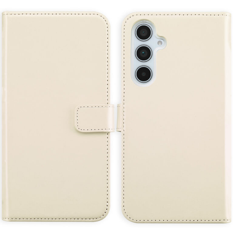 Selencia Echt Lederen Bookcase Samsung Galaxy A35 - Greige - Afbeelding 3