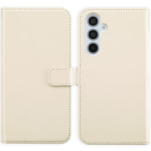 Selencia Echt Lederen Bookcase Samsung Galaxy A35 - Greige