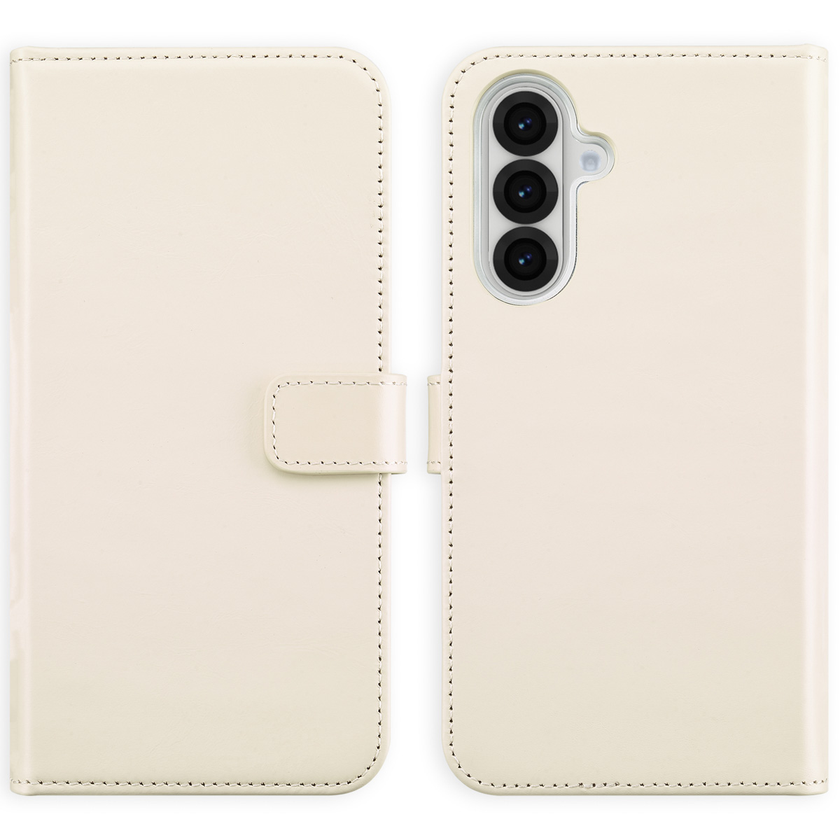 Selencia Echt Lederen Bookcase Samsung Galaxy A56 – Greige