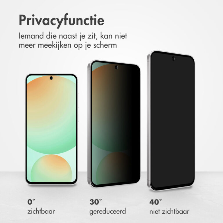 Accezz Gehard Glas Privacy Screenprotector Samsung Galaxy A36 / A56 / S24 FE - Afbeelding 9