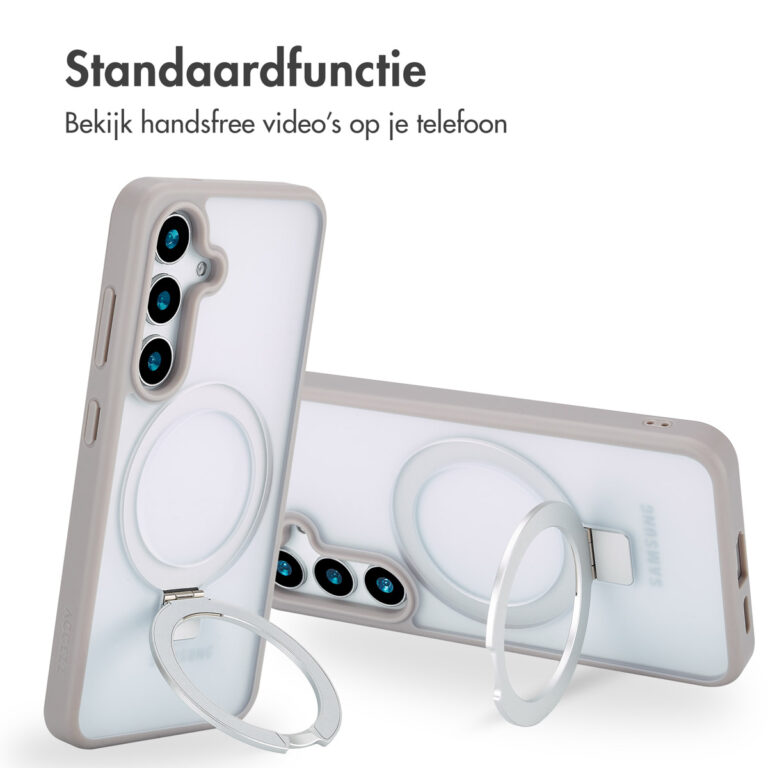 Accezz Ring Stand Backcover met MagSafe Samsung Galaxy S24 - Grey - Afbeelding 10