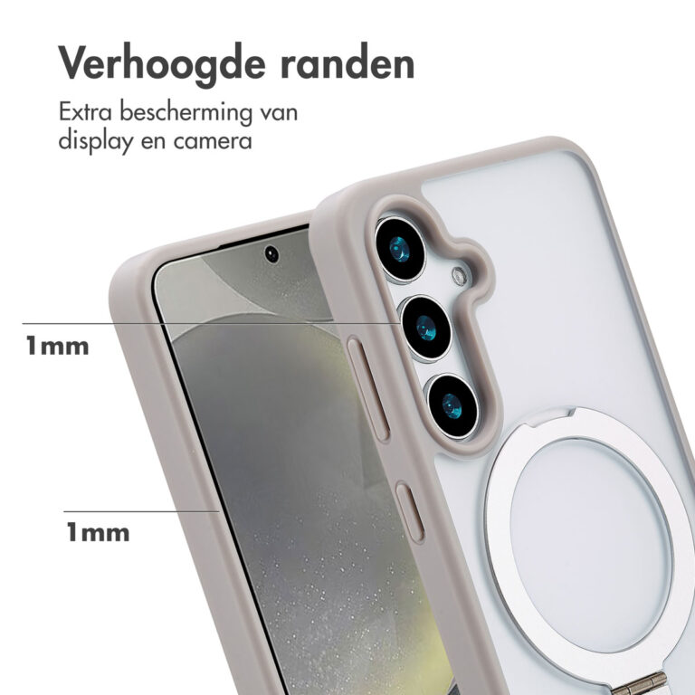Accezz Ring Stand Backcover met MagSafe Samsung Galaxy S24 - Grey - Afbeelding 6