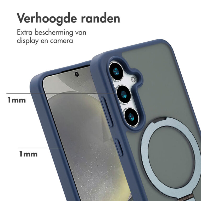 Accezz Ring Stand Backcover met MagSafe Samsung Galaxy S24 - Blue - Afbeelding 6