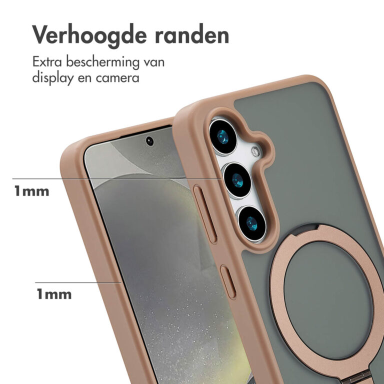 Accezz Ring Stand Backcover met MagSafe Samsung Galaxy S24 - Brown - Afbeelding 6