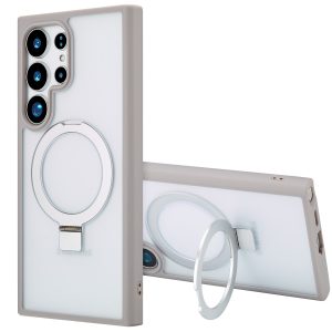 Accezz Ring Stand Backcover met MagSafe Samsung Galaxy S24 Ultra - Grijs