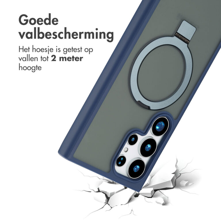 Accezz Ring Stand Backcover met MagSafe Samsung Galaxy S24 Ultra - Blue - Afbeelding 9