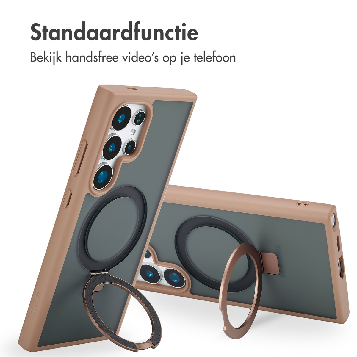 Accezz Ring Stand Backcover met MagSafe Samsung Galaxy S24 Ultra - Bruin - Afbeelding 8