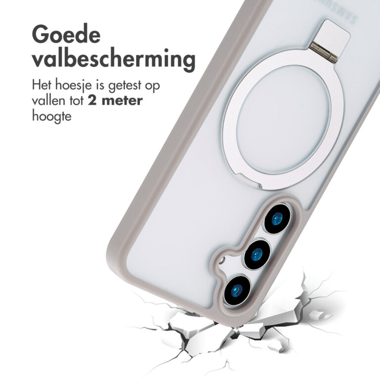 Accezz Ring Stand Backcover met MagSafe Samsung Galaxy S24 Plus - Grey - Afbeelding 9
