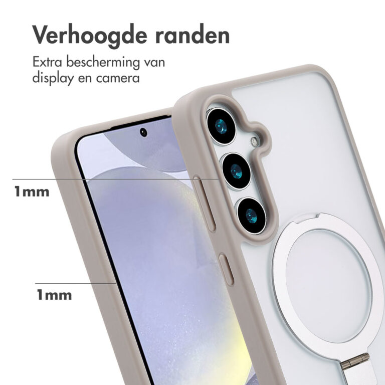 Accezz Ring Stand Backcover met MagSafe Samsung Galaxy S24 Plus - Grey - Afbeelding 6
