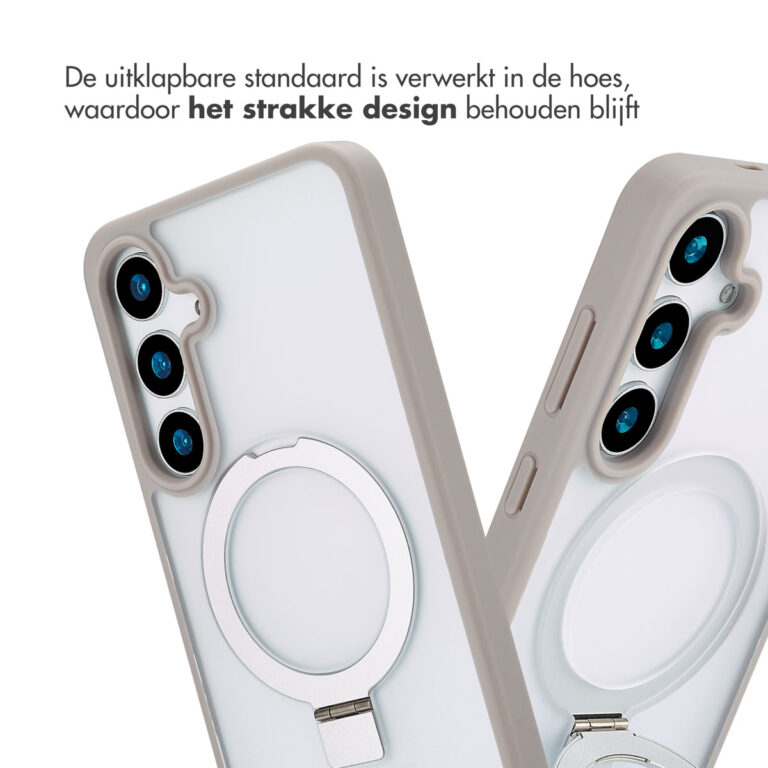 Accezz Ring Stand Backcover met MagSafe Samsung Galaxy S24 Plus - Grey - Afbeelding 5