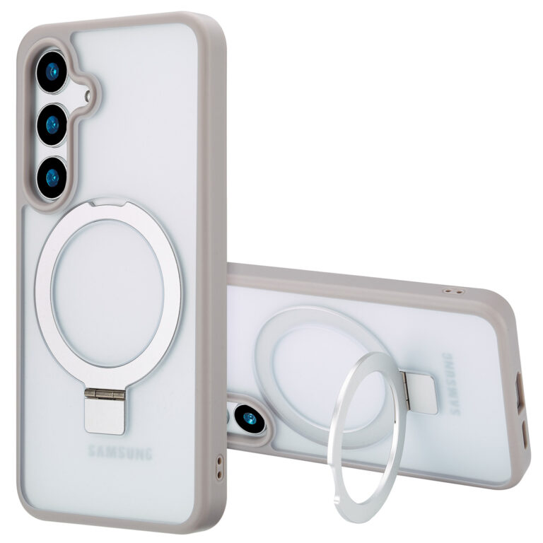 Accezz Ring Stand Backcover met MagSafe Samsung Galaxy S24 Plus - Grey - Afbeelding 4