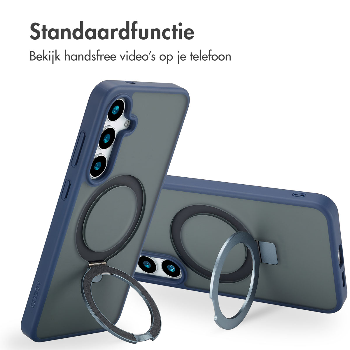 Accezz Ring Stand Backcover met MagSafe Samsung Galaxy S24 Plus - Blauw - Afbeelding 8