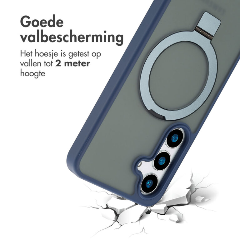Accezz Ring Stand Backcover met MagSafe Samsung Galaxy S24 Plus - Blue - Afbeelding 9