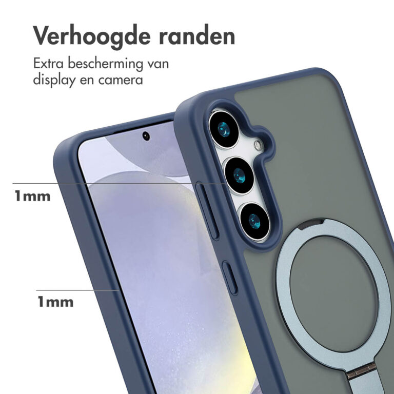 Accezz Ring Stand Backcover met MagSafe Samsung Galaxy S24 Plus - Blue - Afbeelding 6