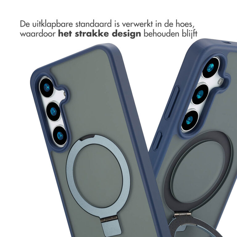 Accezz Ring Stand Backcover met MagSafe Samsung Galaxy S24 Plus - Blue - Afbeelding 5