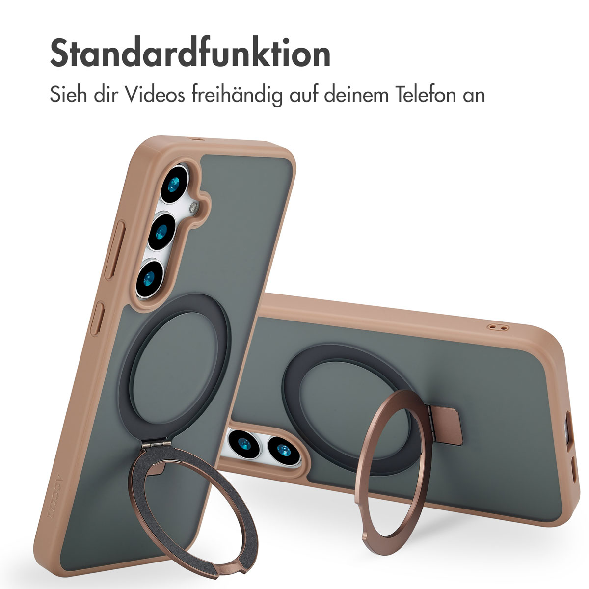 Accezz Ring Stand Backcover met MagSafe Samsung Galaxy S24 Plus - Bruin - Afbeelding 9