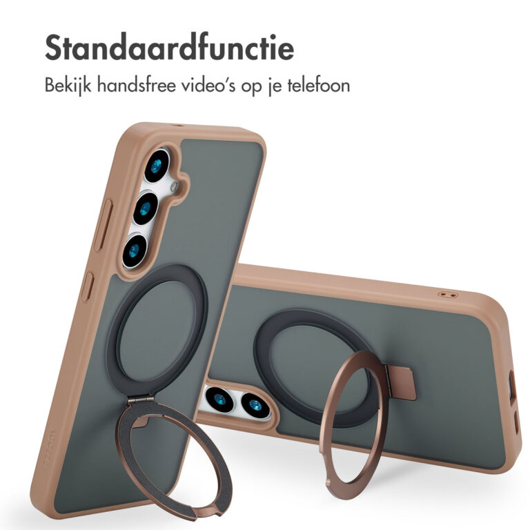 Accezz Ring Stand Backcover met MagSafe Samsung Galaxy S24 Plus - Brown - Afbeelding 10