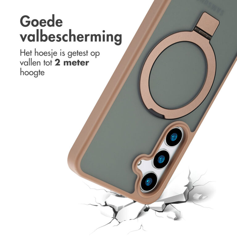 Accezz Ring Stand Backcover met MagSafe Samsung Galaxy S24 Plus - Brown - Afbeelding 9