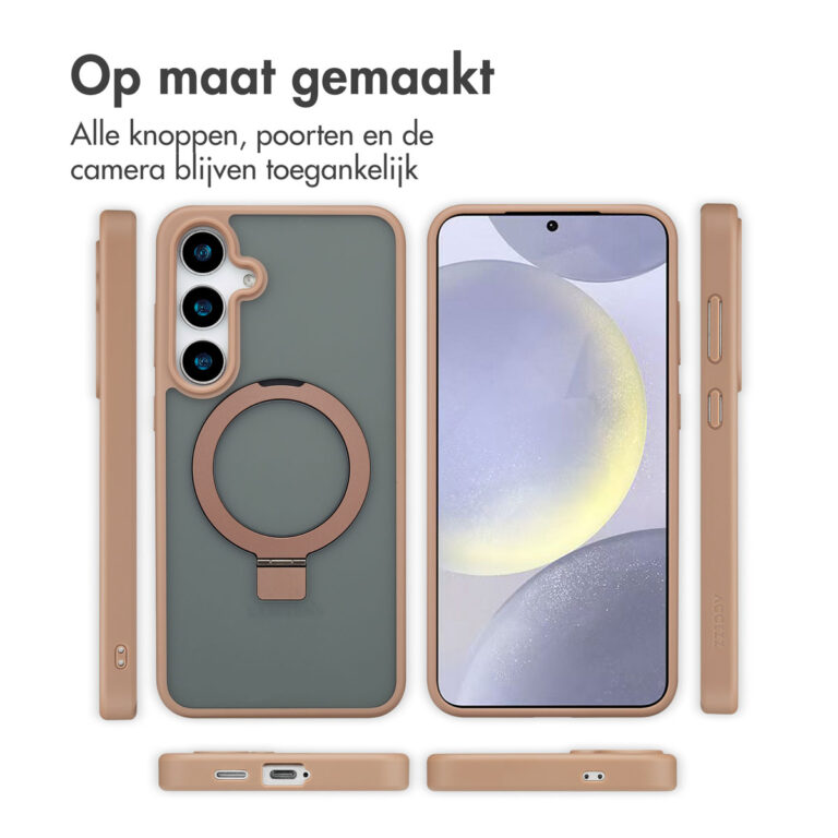 Accezz Ring Stand Backcover met MagSafe Samsung Galaxy S24 Plus - Brown - Afbeelding 8