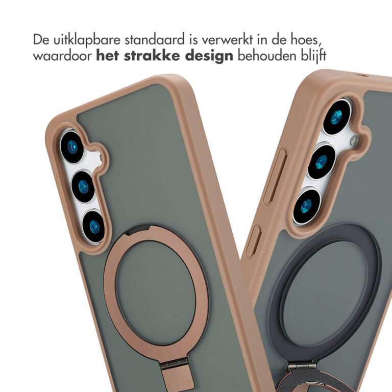 Accezz Ring Stand Backcover met MagSafe Samsung Galaxy S24 Plus - Brown - Afbeelding 5