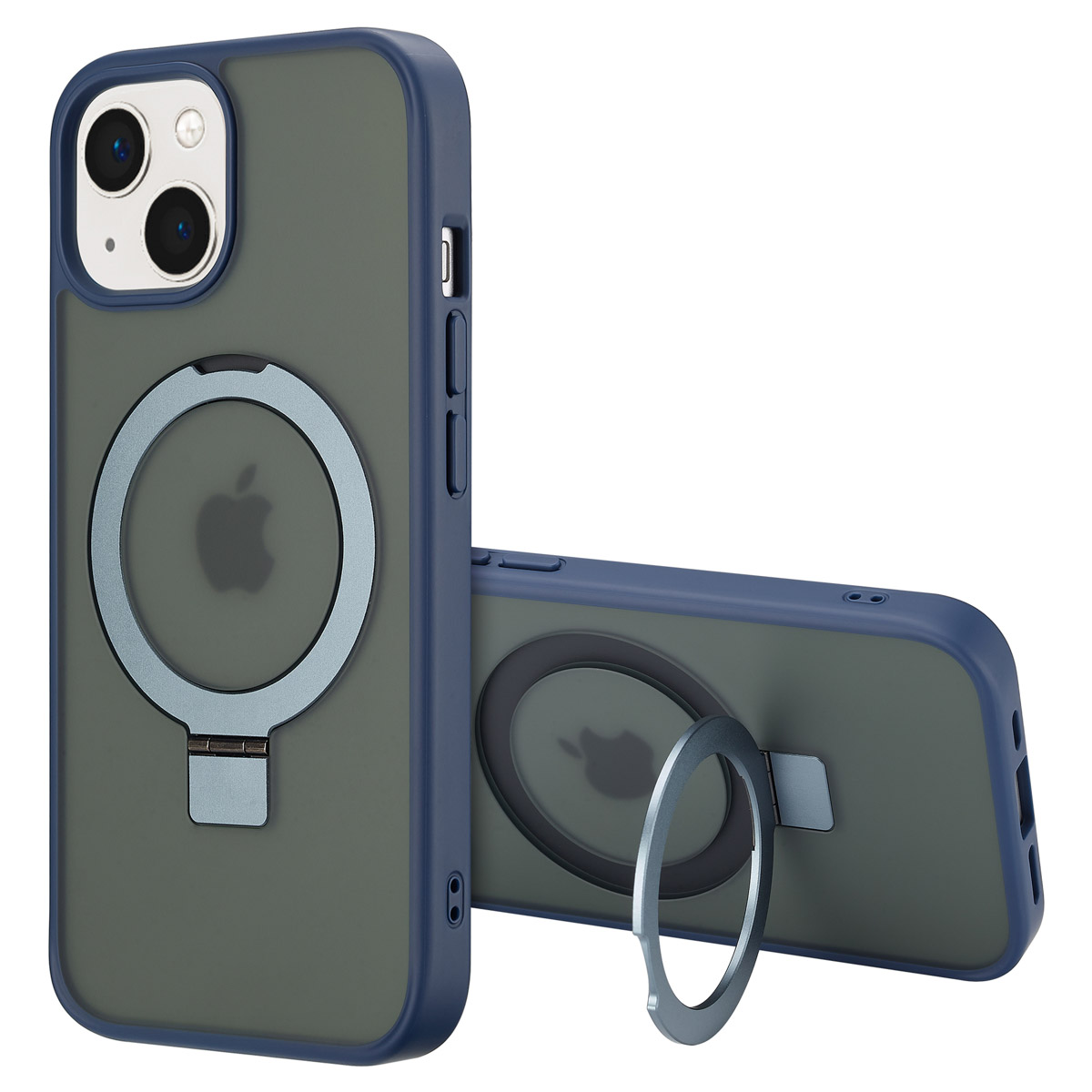 Accezz Ring Stand Backcover met MagSafe Apple iPhone 15 - Blauw
