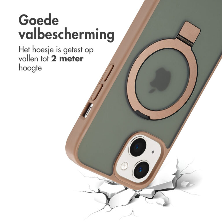 Accezz Ring Stand Backcover met MagSafe Apple iPhone 15 - Brown - Afbeelding 9