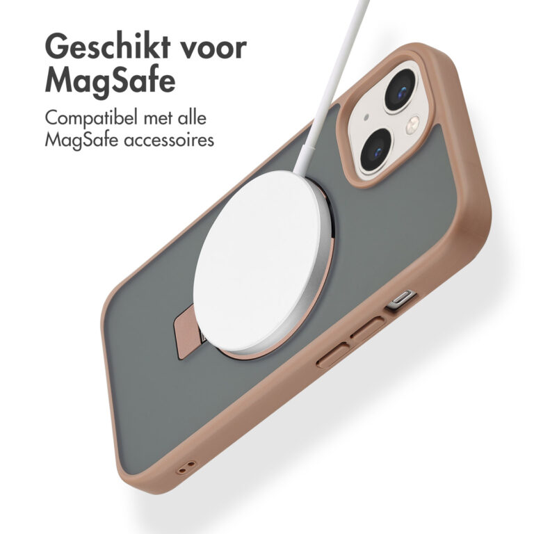 Accezz Ring Stand Backcover met MagSafe Apple iPhone 15 - Brown - Afbeelding 7