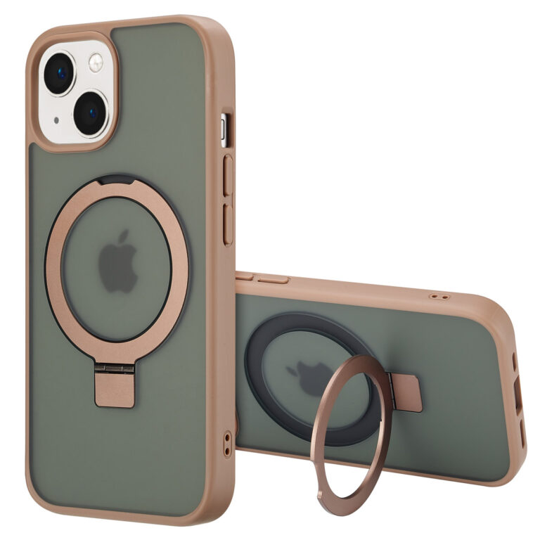 Accezz Ring Stand Backcover met MagSafe Apple iPhone 15 - Brown - Afbeelding 4