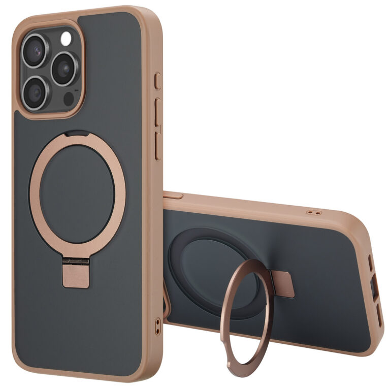 Accezz Ring Stand Backcover met MagSafe Apple iPhone 15 Pro Max - Brown - Afbeelding 4