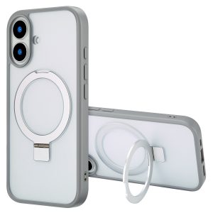 Accezz Ring Stand Backcover met MagSafe Apple iPhone 16 - Grijs