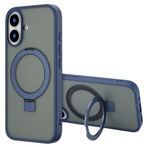 Accezz Ring Stand Backcover met MagSafe Apple iPhone 16 - Blauw