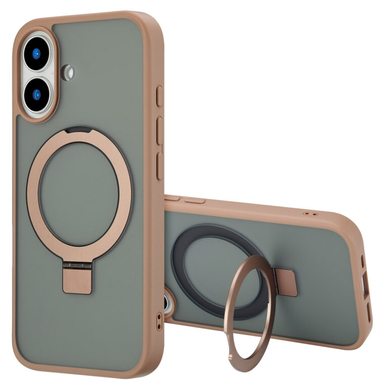 Accezz Ring Stand Backcover met MagSafe Apple iPhone 16 - Brown - Afbeelding 4