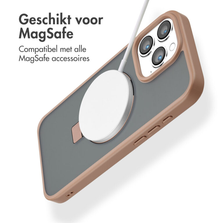 Accezz Ring Stand Backcover met MagSafe Apple iPhone 16 Pro Max - Brown - Afbeelding 7