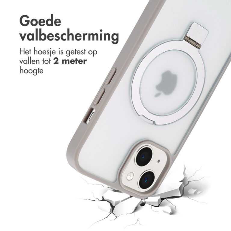 Accezz Ring Stand Backcover met MagSafe Apple iPhone 13 - Grey - Afbeelding 9