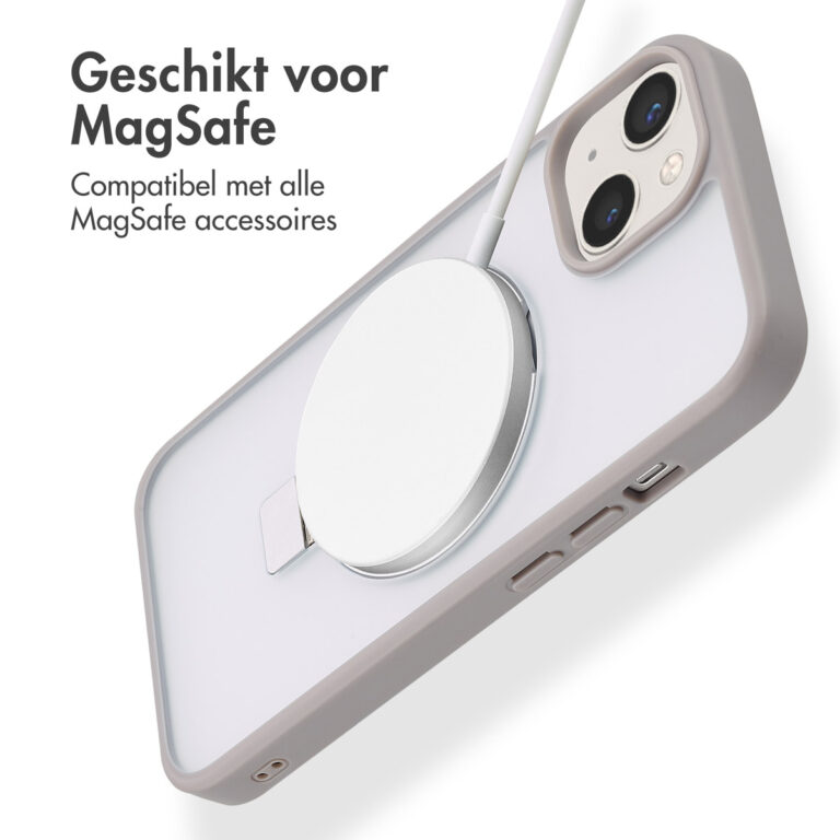 Accezz Ring Stand Backcover met MagSafe Apple iPhone 13 - Grey - Afbeelding 7