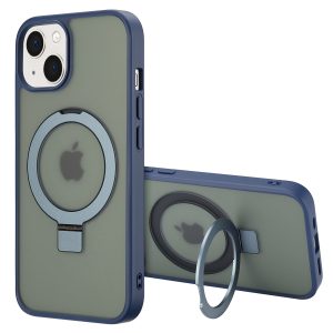 Accezz Ring Stand Backcover met MagSafe Apple iPhone 13 - Blauw