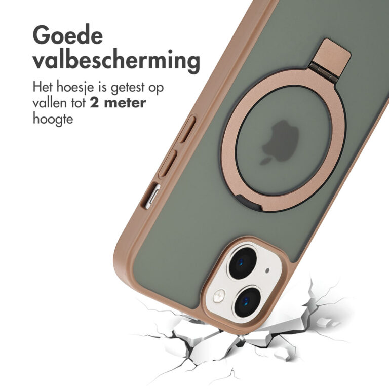 Accezz Ring Stand Backcover met MagSafe Apple iPhone 13 - Brown - Afbeelding 9