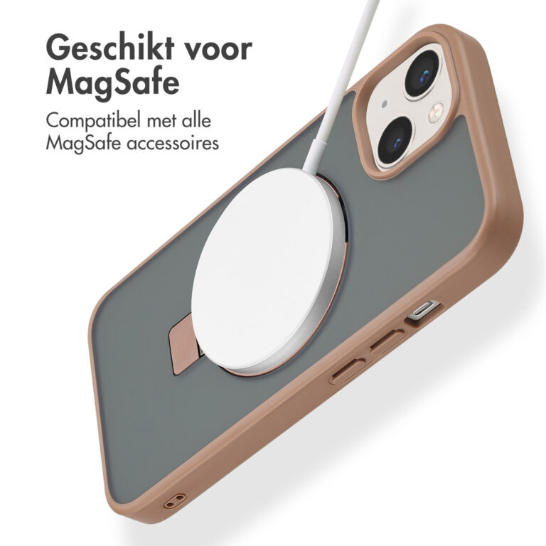 Accezz Ring Stand Backcover met MagSafe Apple iPhone 13 - Brown - Afbeelding 7
